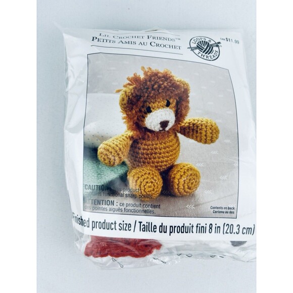 Loops & Threads Lil Crochet Friend Kit ~ Lion~ Intermediate Level -‎ Read - Picture 1 of 10